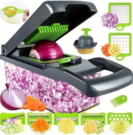 16in1 Vegetable Slicer Shredder with Basket Fruit Potato Carrot