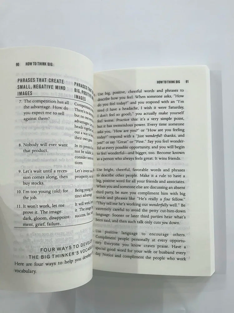 The Magic of Thinking Big The True Secret of Success English Book
