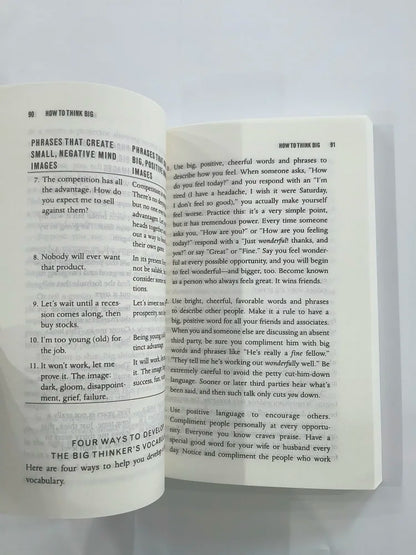 The Magic of Thinking Big The True Secret of Success English Book