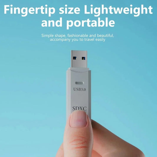 USB 3.0 SD TF Card Reader 2 in 1 High Speed Smart Cardreader Adapter for PC Laptop Notebook Computer Camera Car Mounted