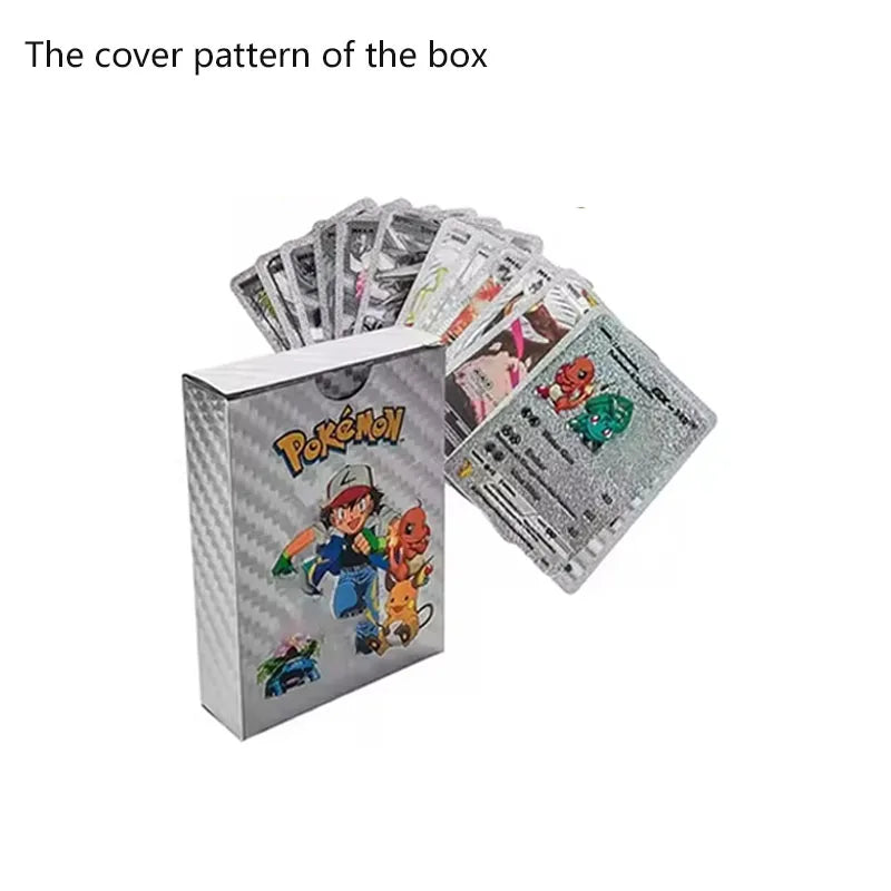 55PCS Pokemon Cards Vmax GX Gold Foil Flash Box English