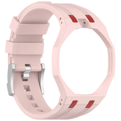 Premium Swatch Royal Mod Case Frame with Integrated Silicone Strap and Bumper Cover WHITE