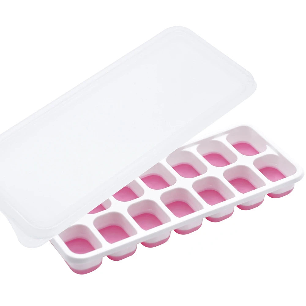 14 Grid Ice Cube Tray Silicone Mold Square Ice Cube Tray Mold Ice Cube Maker Non-toxic Durable Bar Pub Wine Ice Blocks Maker