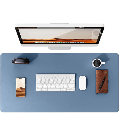 Mouse Pad Office Desk Mat Leather Desk Pad Protector Non-Slip PU Leather Desk Blotter