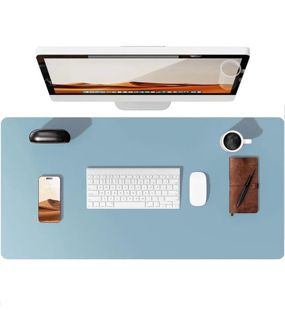 Mouse Pad Office Desk Mat Leather Desk Pad Protector Non-Slip PU Leather Desk Blotter