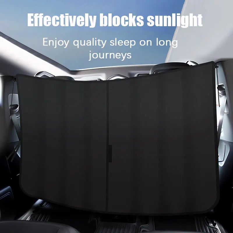 Car Privacy Sunshade Curtain Isolation Window Shade Privacy Travel Nap Night Car Camping Detachable Simple Curtain Polyester
