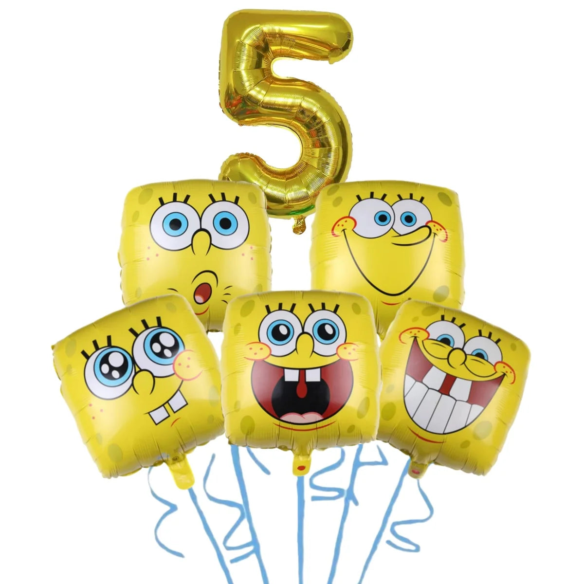 Cartoon SpongeBob Theme Birthday Party Balloon Disposable Tableware Mask Flag Candy Box Backpack Baby Shower party supplies