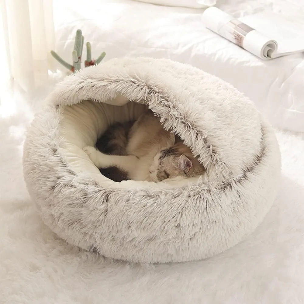 Soft Round Cat Bed Pet Mattress Warm Basket Cat Dog