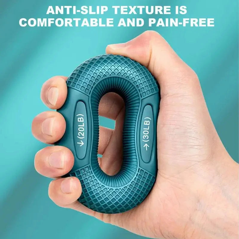 Silicone Finger Grip Strengthener Ring Exercise Carpal Tunnel Gym Training NEW