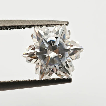 RARE Snowflake Cut Moissanite Loose Stones D Color Moissanite Certificate