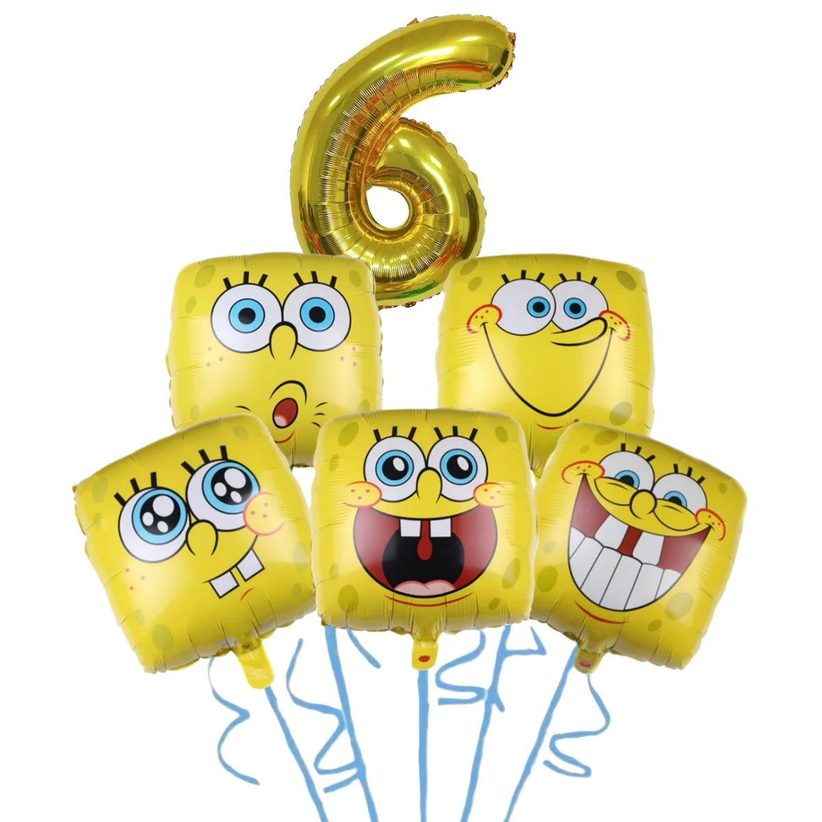 Cartoon SpongeBob Theme Birthday Party Balloon Disposable Tableware Mask Flag Candy Box Backpack Baby Shower party supplies