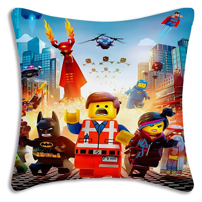 Cool For Legos Game Pillow Covers Cartoon Sofa Decorative Home Double-sided Printing Short Plush Cute Cushion Cover