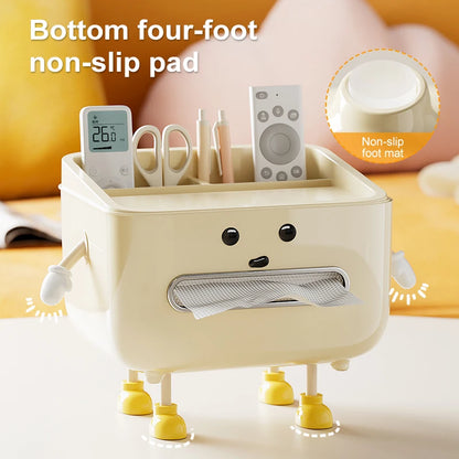 UFORU Back to School Paper Towel Box Household Living Room Bedroom Bedside Multi-Function Student Dorm Desktop Organizer Box