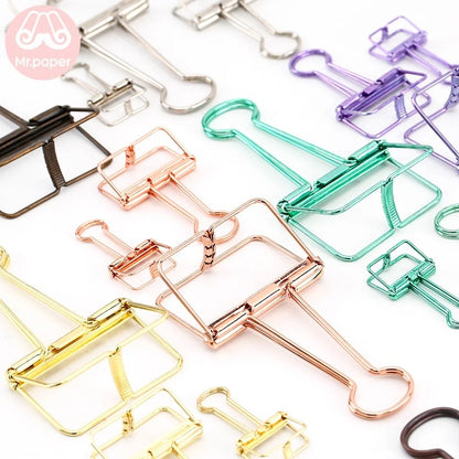 10 Pcs Colors Gold Sliver Rose Green Purple Binder Clips Large Binder Clips