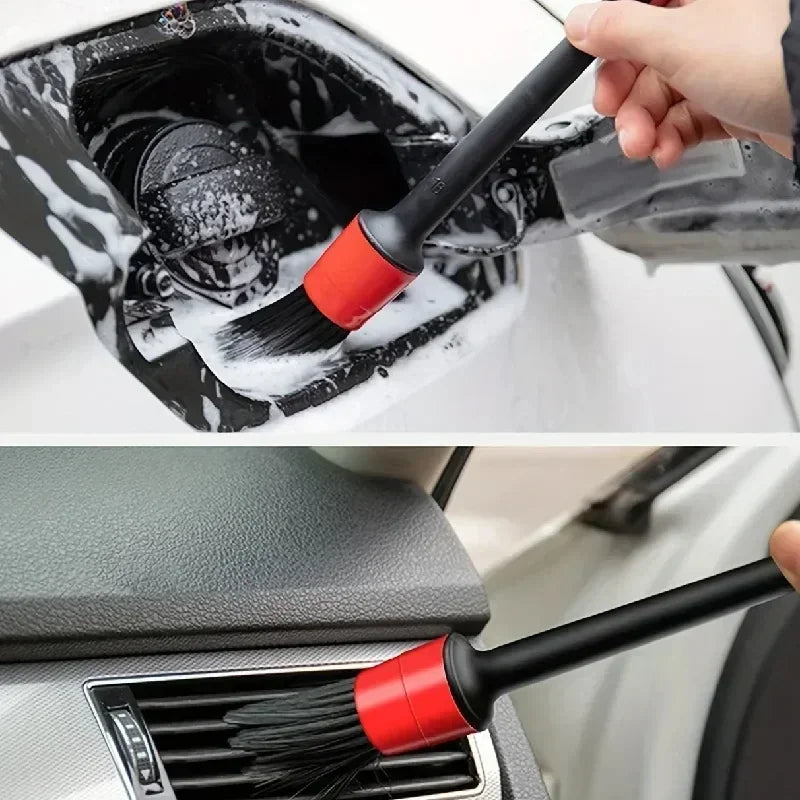 6Pcs Car Wash Care Detailing Brush Set, for Cleaning Wheels, Dashboards, Vents and More, Car Cleaning Brushes, Car Accessories