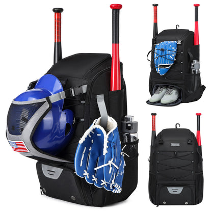 Softball Equipment Bag Baseball Backpack with Shoe Compartment Softball Bag for Youth Large Capacity Sport Baseball Backpack