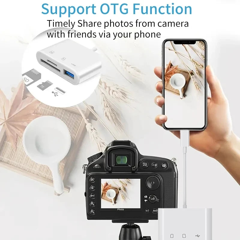 3-in-1 Card Reader Adapter Type C To SD TF Memory Card Reader USB Type C OTG Converter For Huawei Samsung Xiomi Phone Tablet