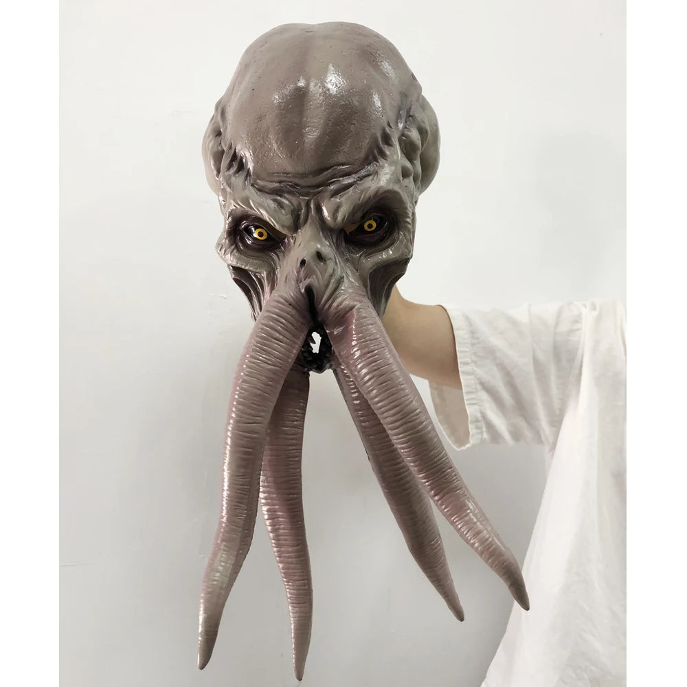 Gate 3 Lllithid Squiddy Mask Cosplay Octopuses Monster Latex Halloween Party