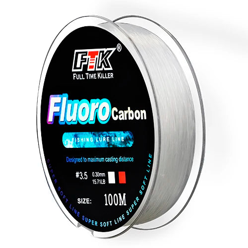 100M Fluorocarbon Coating Fishing Line 4.14LB-34.32LB Carbon Fiber Monofilament