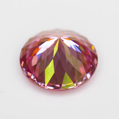 Sakura Pink Moissanite Stone 100 Faces Cut 6.5mm 1.0ct Certified Moissanita Loose Diamonds with GRA Certificate