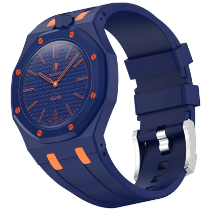 Swatch AP Royal Oak Mod Kit Case + Integrated Silicone Strap Matte Protective Frame Yellow