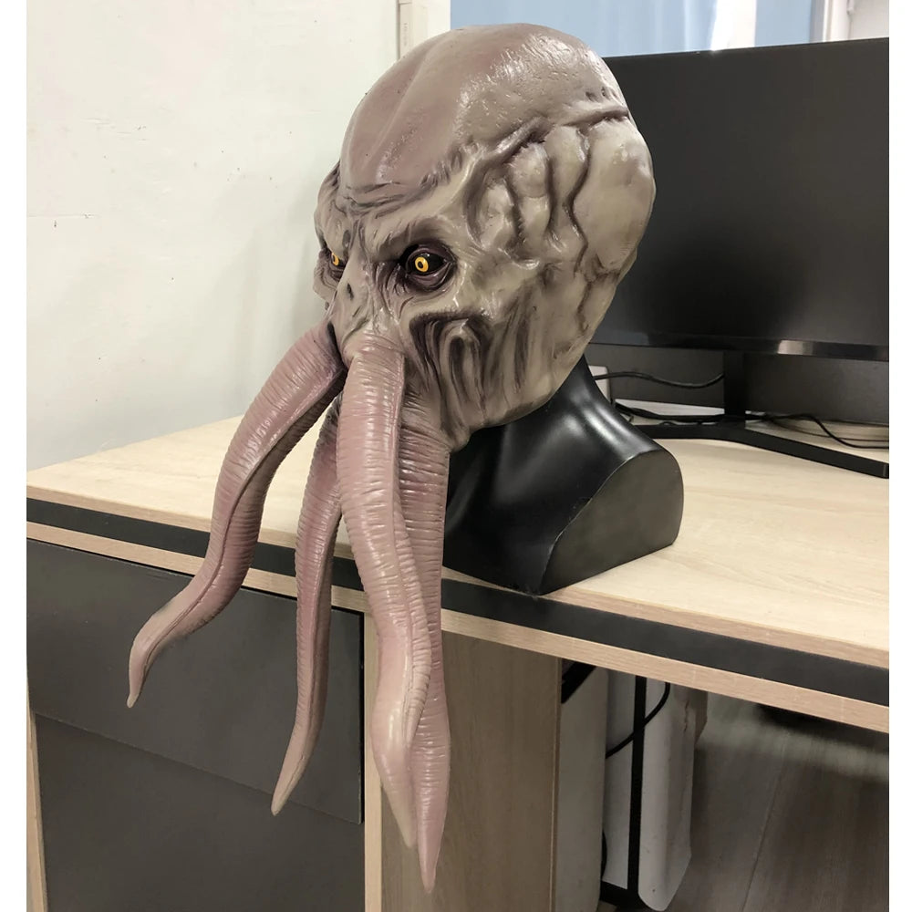 Gate 3 Lllithid Squiddy Mask Cosplay Octopuses Monster Latex Halloween Party