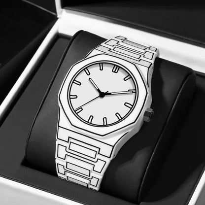 Men's and women's casual, simple and fashionable silicone strap, quartz watch