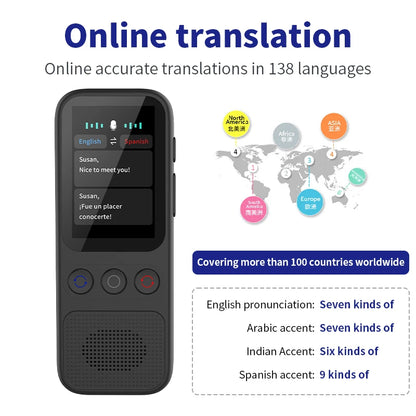 Language Translator Offline Voice Translation WiFi Portable Translator Device for Travel Business