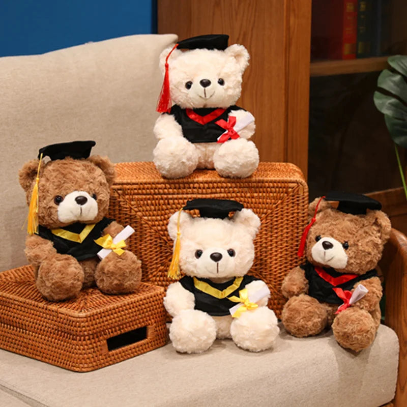 Cute Graduate Dr. Bear Plush Toy Stuffed Bear Kawaii Toys Funny Graduation Gift Home Decor