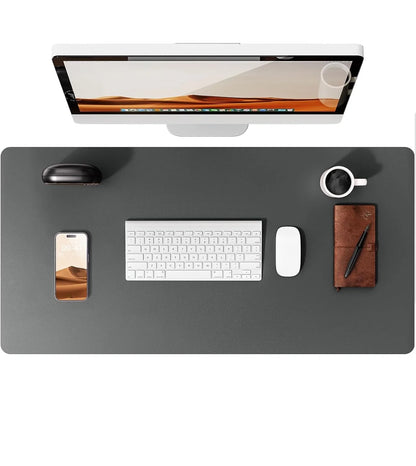 Mouse Pad Office Desk Mat Leather Desk Pad Protector Non-Slip PU Leather Desk Blotter