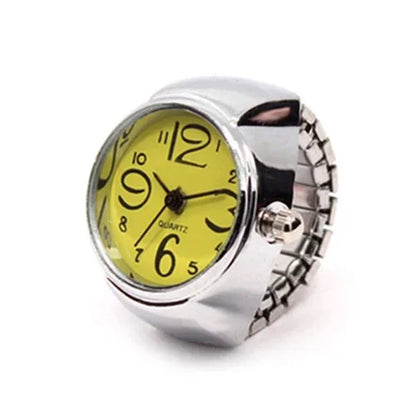 Finger Watch Mini Elastic Strap Alloy Watches Rings Jewelry Clock Retro Roman NEW