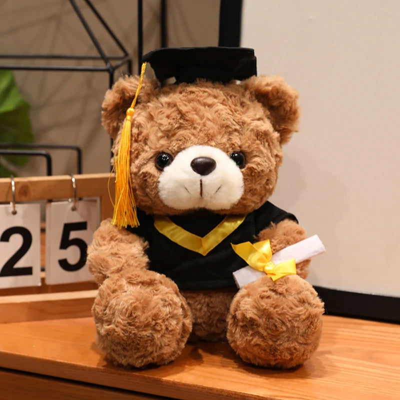 Cute Graduate Dr. Bear Plush Toy Stuffed Bear Kawaii Toys Funny Graduation Gift Home Decor