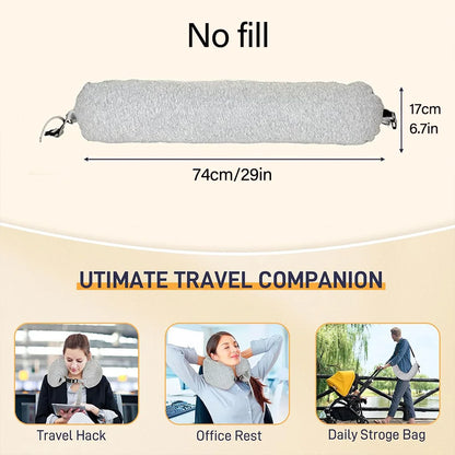 2in1 Travel Pillow Storage Adjustable Neck