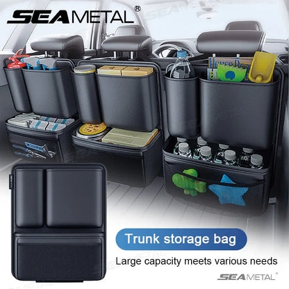SEAMETAL Car Seat Back Hanging Bag Rear Seats Headrest Storage Bag for Car Trunk Tissue Drink Holder Large Capacity Organizer