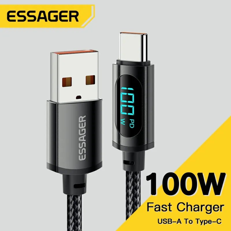 USB Type C Cable For Android Super Charge 66W/100W Fast Charging