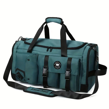 Large-capacity travel backpack, wet and dry separation sports gym bag, independent shoe storage compartment