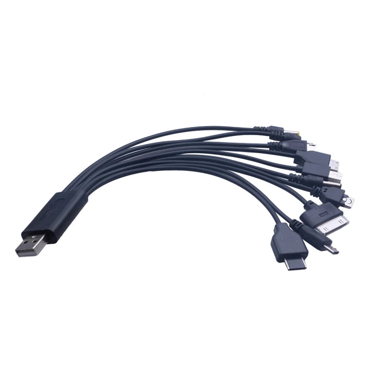 10In1 USB to USB Cable Universal Phone Charging Multi-head For Samsung Nokia iPhone Charger