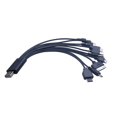 10In1 USB to USB Cable Universal Phone Charging Multi-head For Samsung Nokia iPhone Charger