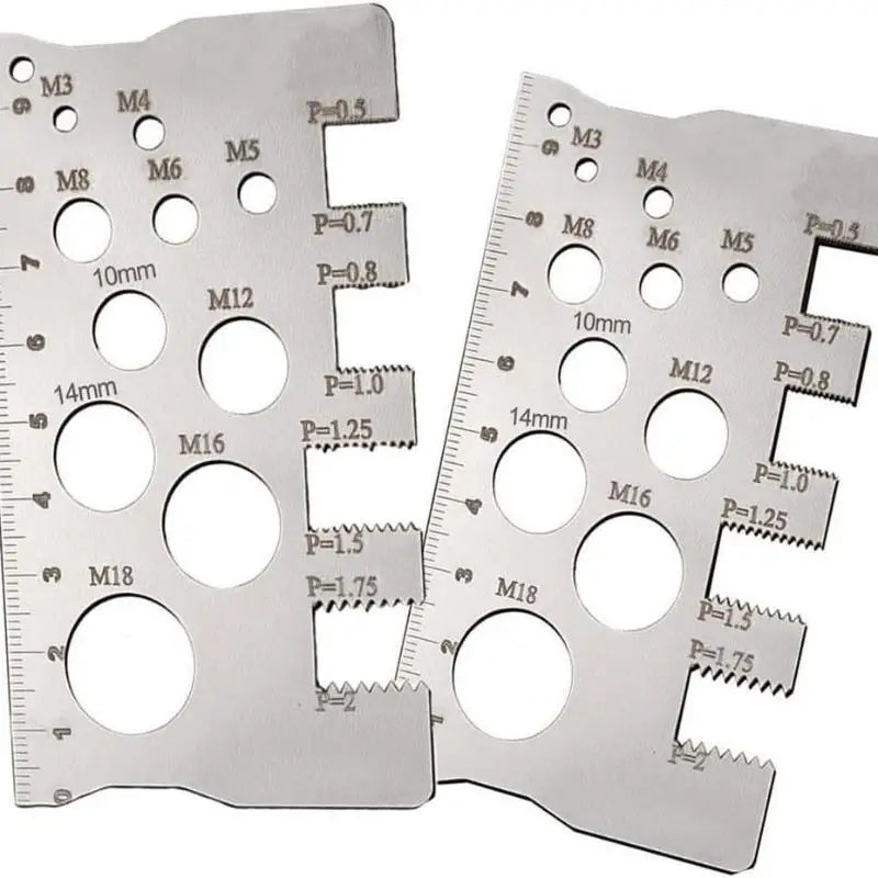 Stainless Steel Screw Thread Pitch Gauge – Metric Bolt & Nut Measuring Ruler