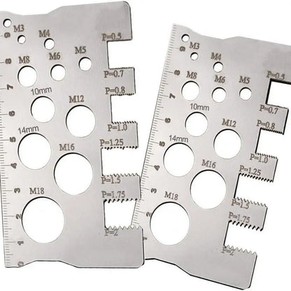 Stainless Steel Screw Thread Pitch Gauge – Metric Bolt & Nut Measuring Ruler
