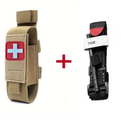 Portable outdoor 2-piece tactical first aid kit, tourniquet, survival kit, medical equipment, outdoor equipment kit,