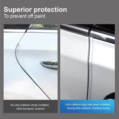 Car Door Edge Guards, 16ft Clear Chrome Universal U Shape Rubber Sealed Door Edge Protection Fit for Most Car