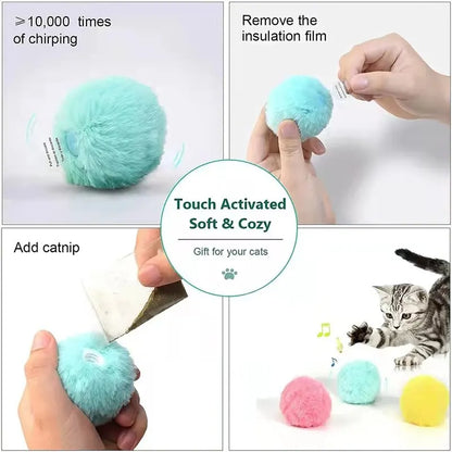 Interactive Smart Cat Toys Plush Electric Catnip