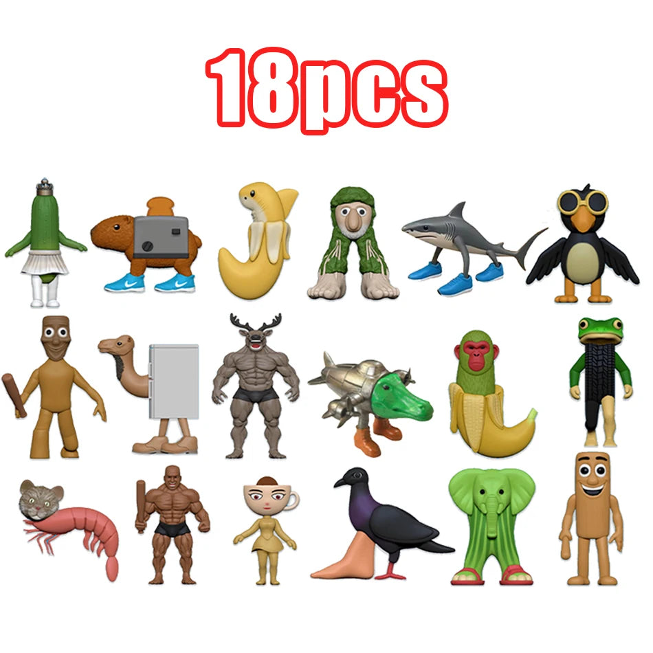 Brainrot Tung Sahur Figure Toy Tralalero Tralala Figures Bombardino Crocodilo Shimpanzini Bananini Toys