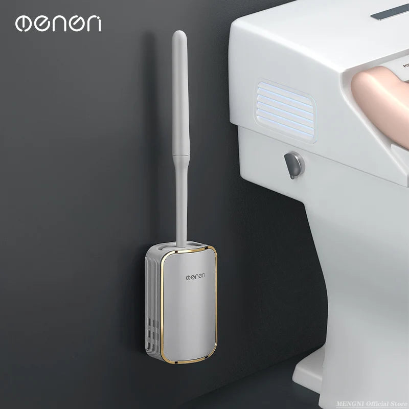 MENGNI-Luxury Toilet Brush Bathroom Wall-mount Quick Draining Clean Tool Cleaning Brush Bathroom Accessories Sets