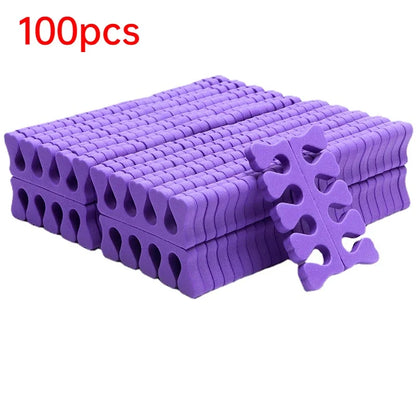 100,200pcs/Pack Nail Art Toe Separators Fingers Foots Sponge Soft UV Gel Polish Beauty Tools Manicure Pedicure Pack Nail Kits