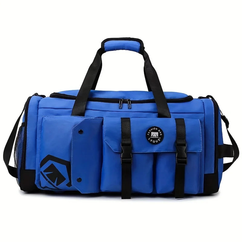 Large-capacity travel backpack, wet and dry separation sports gym bag, independent shoe storage compartment
