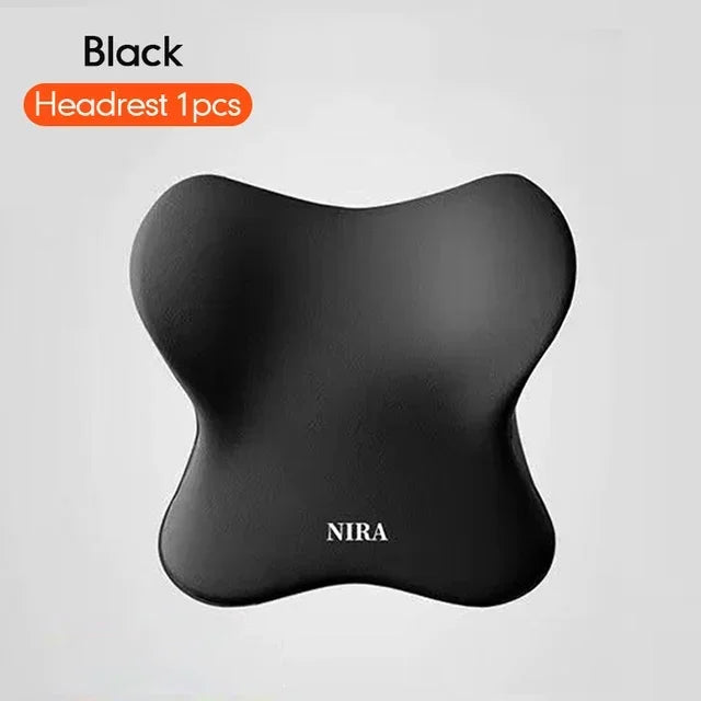 Memory Foam Car Headrest & Lumbar Support Cushion – Universal Neck & Back Comfort Pillow