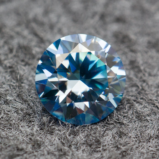 Blue Moissanite with Certificate Round Moissanite Stone GRA Diamonds Gemstones