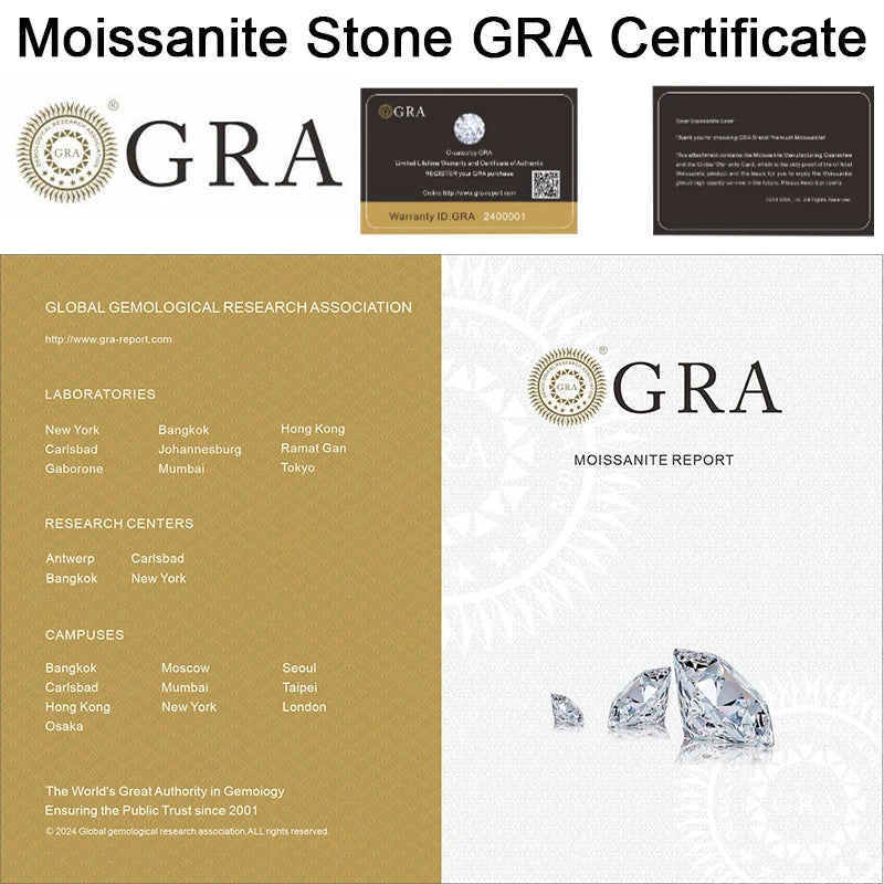 Moissanite Loose Stone VVS1 Emerald Cut Beads Jewelry Making with Certificate
